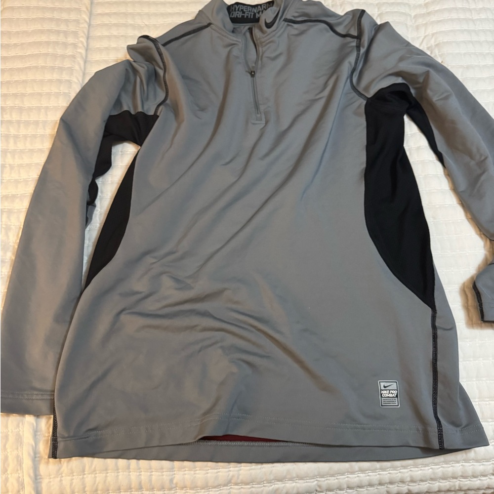 Nike Pro Combat Gray Dri-FIT Top